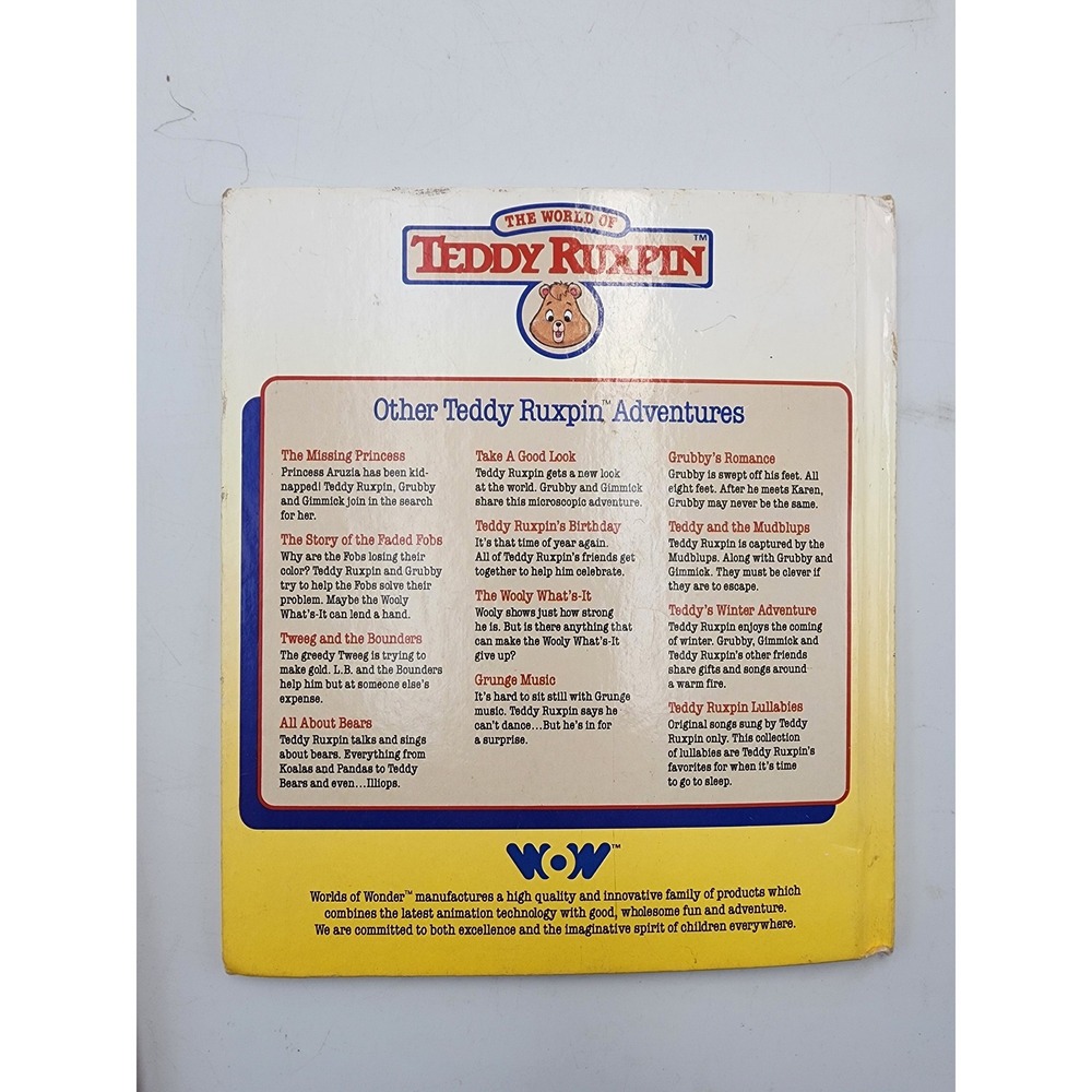 Vintage Teddy Ruxpin Book Lot of 4 Worlds of Wonder Hardcover 1985 Retro Grundo - Picture 7 of 14